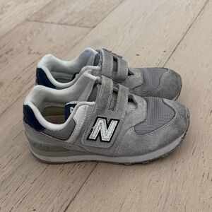 New Balance Kids' Gray and Navy Sneakers